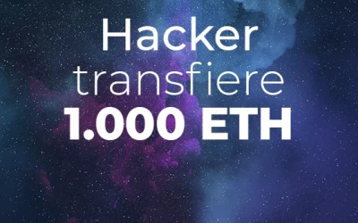 Hacker transfiere 1.000 ETH